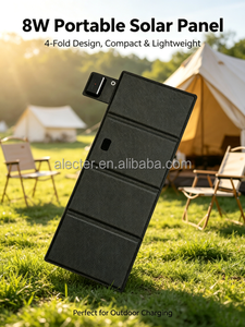 Panel Solar Plegable Alecter de 8W, Mini Cargador Solar Portátil, 18.5% de Alta Eficiencia de Conversión, Paquete de Energía para Exteriores para Camping - Product Image 4