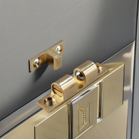 Loquet de porte de placard en laiton sur mesure à double bille, amortisseur de fermeture de porte 60mm, finition brossée magnétique moderne dorée Home SZD