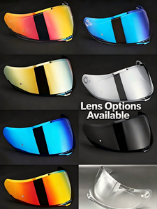 Nouveau casque intégral de moto noir brillant avec grande aile arrière - Coque de sécurité pour homme/<span class=keywords><strong>femme</strong></span> - Visière anti-buée - Résistant aux chocs - Tout usage - Product Image 6
