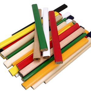 Crayon de charpentier HB octogonal ovale coloré BECOL en gros, avec logo personnalisé, en bois épais, pour le travail du bois - Product Image 6