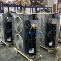 Unité de condensation intégrée à ailettes noires anti-corrosion, refroidie par air, avec ailettes noires à revêtement électrolytique pour la réfrigération des chambres froides
