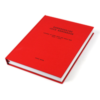 Impression de mémoires reliés en cuir rigide avec dorure à chaud personnalisée, étui en tissu rouge de qualité supérieure, reliure cousue avec marque-page en ruban - Vente en gros