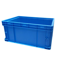 Robuste logistique stockage pile nid roulement bacs fourre-tout en plastique caisse mobile avec couvercle Rectangle solide mur grande boîte