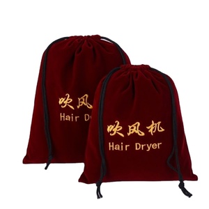 Bolsa de Terciopelo con Cordón Personalizada al por Mayor, Reciclable, con Logotipo, para Guardar Joyas, Paraguas, Secador de Pelo - Product Image 1