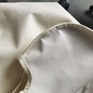 <b>Collapsible</b> Laundry Basket Canvas Foldable Rectangle Off White Standing Type Clothes <b>Storage</b> Organizer - Product Image 4