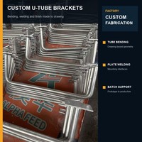 Supports en U sur mesure en acier, pliés et soudés, protections de tuyaux galvanisées, fabrication métallique sur mesure selon plans, service d'usine OEM