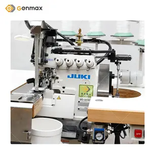 Máquina de costura resistente genmax overlock, máquina de costura com suporte e sistema de tecido não tecido de alta qualidade kb4