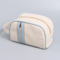 Nouvelle pochette d'emballage à fermeture éclair en toile de coton biologique écologique lin RPET recyclé naturel sac de maquillage recyclé sacs à cosmétiques en Jute