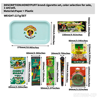 Ensemble d'accessoires pour fumer Offre Spéciale Plaques de plateau roulantes colorées 2 pièces en plastique broyeur d'herbes moulin Tube de stockage parfum enveloppe de chanvre