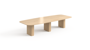 Mesa <span class=keywords><strong>de</strong></span> Conferencia Rectangular Redondeada <span class=keywords><strong>de</strong></span> Madera, Mesa <span class=keywords><strong>de</strong></span> <span class=keywords><strong>Reuniones</strong></span> Grande para Oficina con Caja para Cables para Sala <span class=keywords><strong>de</strong></span> Conferencias - Product Image 2