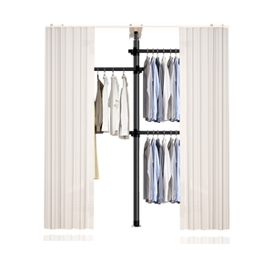 סגנון חדש diy לבן פחמן פלדת תינוק ארון מותאם אישית בשילוב אנכי מתלה בגדים גדול מתקפל שינה ארון ארון - Product Image 6