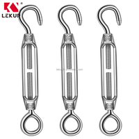Tirant de tension robuste M6 en acier inoxydable 304 avec œil et crochet pour câble métallique, réglable