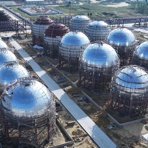 Donye asme/gb/आईएसओ उच्च गुणवत्ता वाले q345r lpg भंडारण गोलाकार टैंक ऑन-साइट स्थापना - Product Image 2
