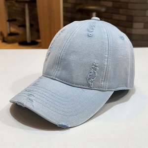 Gorra de Béisbol Desgastada de Moda para Hombre y Mujer, Gorras de Béisbol de Mezclilla Suave con Visera Curva - Product Image 3