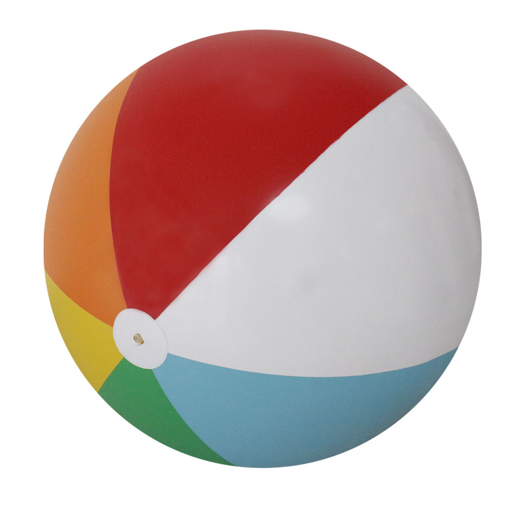 Pelota de playa gruesa de seis colores de 100 cm