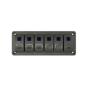 <span class=keywords><strong>Interruptor</strong></span> de Panel <span class=keywords><strong>USB</strong></span> de 12-24V con Joystick, LED Azul, Interruptores Basculantes con Clasificación IP65, Aleación de Aluminio, Capacidad de Corriente de 10-20A, Enchufe 4P - Product Image 1