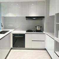 Vente directe d'usine, armoire de cuisine moderne en bois de pin massif écologique avec panneau en aggloméré