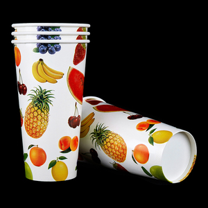 Chất lượng bán buôn 20 oz phân hủy sinh học dùng một lần duy nhất tường nước trái cây uống cà phê cốc giấy - Product Image 1