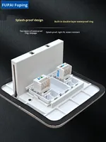 Tomacorriente de Piso Empotrado de Acero Inoxidable con Puerta Oculta para Red Eléctrica