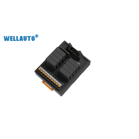 WELLAUTO AU7 MIL10-08R Prise MIL 10 broches, bornier à ressort 10 positions, bornier de sortie relais 8 positions, connexion enfichable