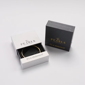 Custom Logo Pearl Jewelry <b>Boxes</b> Set <b>Brown</b> And Beige Drawer Style Jewellery Packaging For Wedding Favors Jewelry Display - Product Image 1
