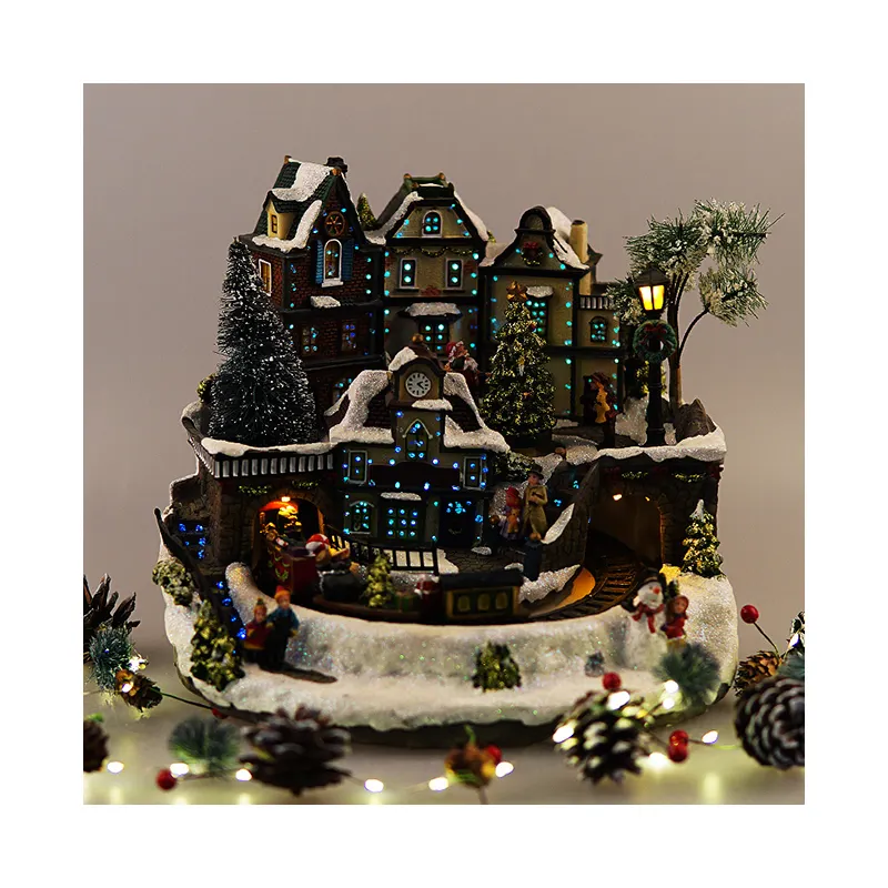 Factory Export Home Art Ornaments Cute Glitter Creative Western House Resin Decorative Crafts