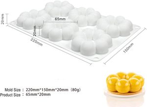 Molde de Silicona Floral Espesado de Grado Alimenticio, Moldes de Silicona con Forma de Nube para Hornear, Molde de Mousse Personalizable de Silicona - Product Image 2