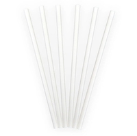 Sedotan Lurus Sekali Pakai Gianty 6mm PLA Biodegradable Panjang 200mm Tahan Lama Ramah Lingkungan Kemasan Kertas Individual untuk Berkemah