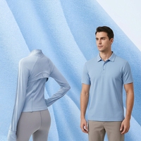 Tissu en maille extensible en polyester et soie de lait doux pour vêtements de sport pour femmes 8039