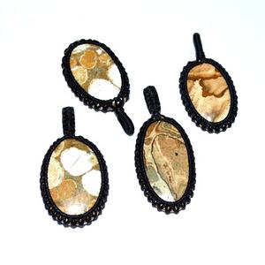 Picture Jasper pierres de guérison Wrap Pendentifs | pendentifs enveloppés de fil et exportateur de pierres semi-précieuses - Product Image 1