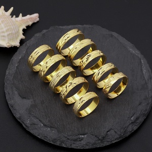 Bague pour femme en gros de l'usine JXX, plaquée or 24 carats, bijoux pour femme, bague de mariage - Product Image 1
