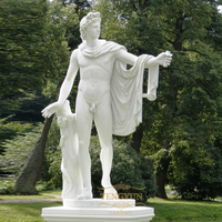 Statue de David en bronze grandeur nature, célèbre sculpture de personnage grec, vie romaine, à vendre
