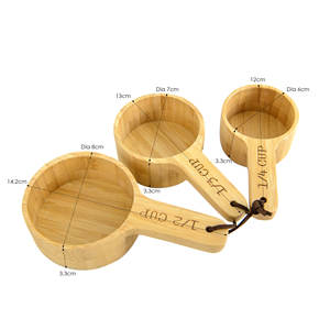 Cuillères et tasses à mesurer réutilisables en bambou personnalisées avec logo, durables, en bambou, pour le café et la poudre de matcha - Product Image 3