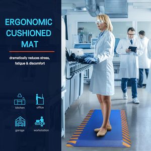 Alfombra Antifatiga CR de Espuma de PU Altamente Reciclable con Impresión de Seda, Alfombra Industrial para Estar de Pie, Alfombra de Cocina - Product Image 6