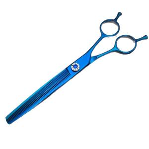 Ciseaux à effiler Li-7 de 7 pouces en acier 440C pour animaux de compagnie, bleus, outil de toilettage haut de gamme - Product Image 3