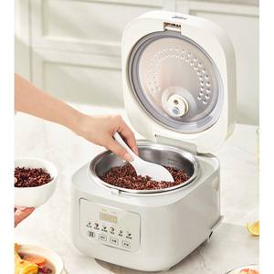 Olla Arrocera Midea de 3L, Cuadrada, con Temporizador Inteligente, Color Gris Luna, Carcasa de Plástico, Recipiente Interior de Acero Inoxidable 316L sin Recubrimiento - Product Image 1