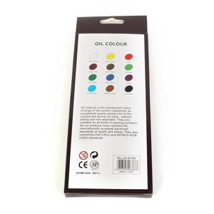 Juego de pintura al óleo de acuarela profesional de <span class=keywords><strong>12</strong></span> tubos para adultos y niños artistas principiantes 12ml 0,4 oz suministros de pintura - Product Image 6