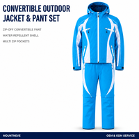 Ensemble de survêtement coupe-vent en nylon pour homme avec logo personnalisé, pantalon de jogging convertible à fermeture éclair, veste imperméable, coupe-vent et respirante, ensemble 2 pièces
