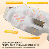 Masseur oculaire intelligent rechargeable, alimenté par USB-C, appareil de soin des yeux avec contrôle de la chaleur et de la minuterie, batterie au lithium 1500 mAh pour un massage profond