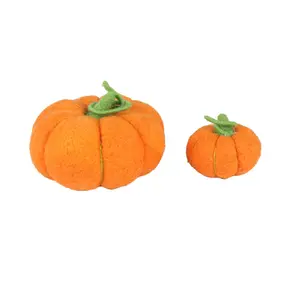 Colorful Pumpkin Felt Crafts Fall/ Wool Felt Pumpkin for Halloween Decoration