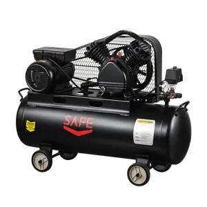 SAFE China Supplier Air-compressor Machines Industrial 80L 100L 8Bar 12.5Bar 2.2kw 3hp Belt Driven Air Compressor 70 Liter