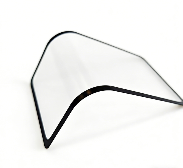 Curved Tempered Glass Panel with Anti-reflective Coating Waterproof for Bathroom and Instrument Display Decoration