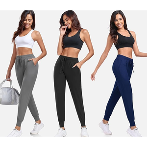 Pantalons de jogging respirants pour femmes |   Pantalon slim à taille haute avec revers élastiques |   Fournisseur de vêtements de yoga et de vêtements de sport sur mesure - Product Image 2