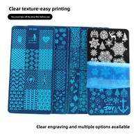 Fannai XY-Z Plaque de Stamping Personnalisable en Acier Inoxydable Durable pour Nail Art, Motifs Dentelle, Fleur, Papillon