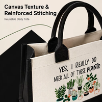 Sac fourre-tout en toile réutilisable écologique, design personnalisé mignon de dessins animés, pour les courses quotidiennes, cadeau, vente en gros, commande en gros