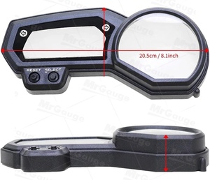 Carcasa de Plástico Negra para Velocímetro, Odómetro y Tacómetro MrGauge para Yamaha FZ1 <span class=keywords><strong>FZ6</strong></span> N <span class=keywords><strong>S</strong></span> R 2006-2013, Piezas de Motocicleta - Product Image 3