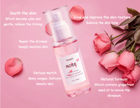Marque Blanche Rosas Tonique Facial en Spray Brume Hydratante Personnalisée Bouteille de Soins de la Peau Rose de Damas Eau Florale Pure Bio