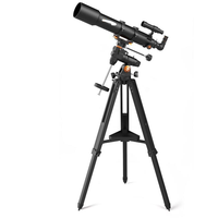Télescope astronomique 102EQ3 avec monture équatoriale, objectif 102 mm multicouche, haute magnification, champ de vision 7°, vision profonde HD
