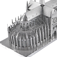 Modèle de puzzle en métal 3D de la cathédrale Notre-Dame de Paris de Piececool, assemblage DIY, architecture, monument, cadeau pour adultes