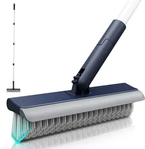 Grout Brush with Long Handle, Grout Cleaner for Tile Floors Shower Tile Floor Scrubber for Cleaning Baseboard Bathroom